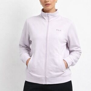 Fila Lavender Full Zip Track Jacket Womens XL Soft Athleisure Casual Layer Sport